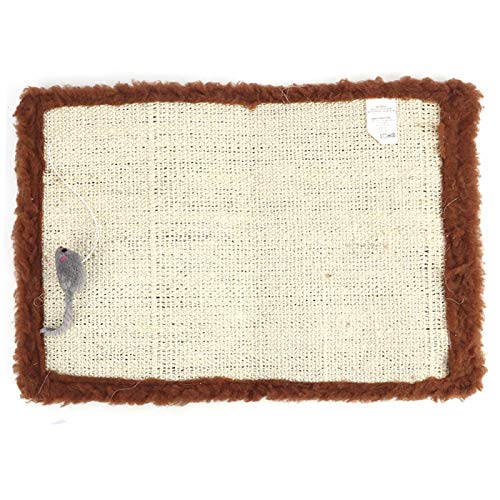 Junlucki Tapete de arranhar gato de sisal macio, anel de pelúcia arranhador de gato de papel, para g