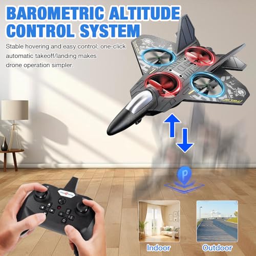 Mineup Avión Teledirigido, 2,4 GHz Avión De Control Remoto, Planeador Volante con Luz LED, Aviones De Radiocontrol para Niños, Principiantes, Adultos, Regalo De Juguete - imagen 4