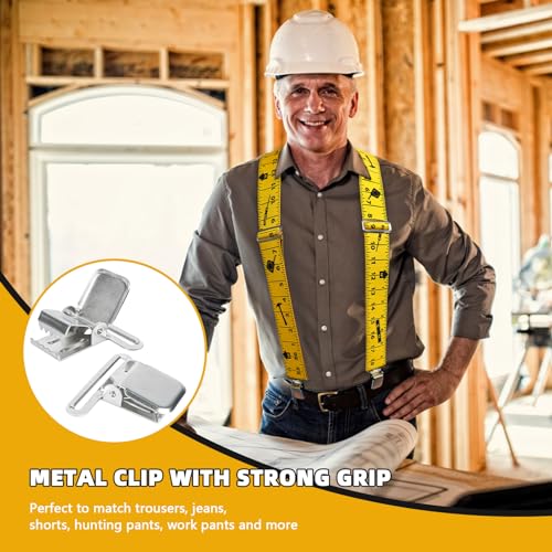 Image of MELOTOUGH Men's Suspenders w /Clip Heavy Duty suspenders for men Big and Tall Work suspenders for Jeans