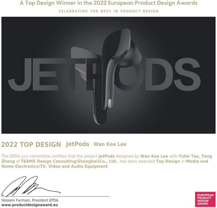 Sabbat JetPods Wireless Bluetooth 5.2 Headset 2023 Sound Quality Sports in-Ear Suitable for iOS and Android(Graphite Black)