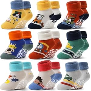 Toddlers Kids Grips Socks Warm Ther...