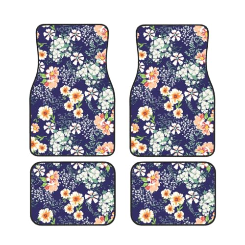 Alfombrillas de coche florales con neopreno de alta densidad y acabado antideslizante duradero