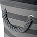 Bone Dry Pet Storage Collection Striped Paw Patch Bin, Medium Rectangle, Gray