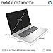 HP 17.3 FHD Laptop Computer, Intel 8-Core Processor, 16GB RAM, 512GB SSD, WiFi 6, Bluetooth 5.3, HDMI, Type-C, Silver, Windows 11 Pro & Ms Office Lifetime for Student and Business