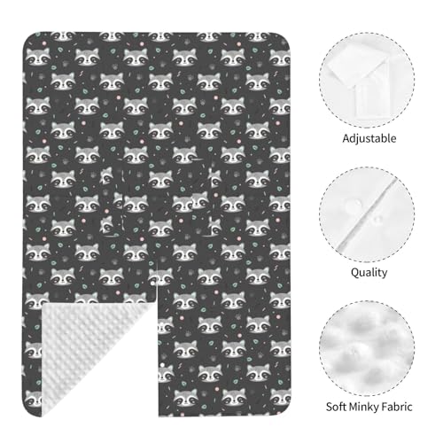 Image of Cartoon Raccoon Baby Car Seat Canopy Nursing Cover for Newborn Car Seat Breastfeeding Covers Blanket Newborn Shower Gift