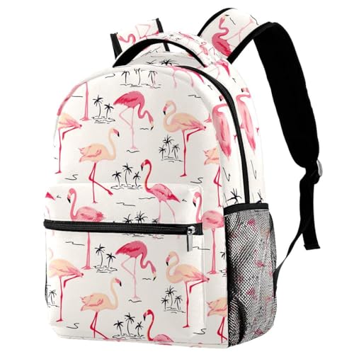 Sac à dos d'école multicolore flamant rose et sac de voyage ados