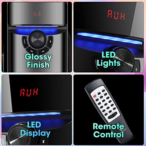 Image of ZEBRONICS Bronze 100 72 Watts RMS, 4.1 Speaker with Bluetooth 5.0, LED Display & Lights, Remote Control, USB, SD, AUX Input, FM Radio and Stylish Design