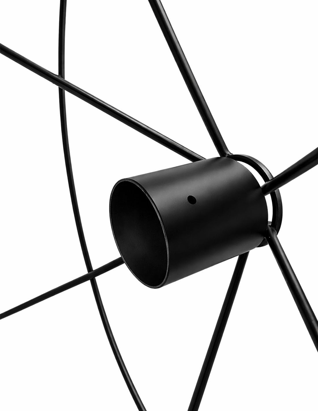 Jardin202 - Aro de Sombrilla de Hierro | Estructura Electrosoldada | Especial Brezo y Esparto | Diametro 1.65m - 1.86m - 2.20m | Negro | Diámetro: 1,86 Metros (Negro)