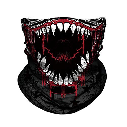 Image of Skull Face Sun Mask Half,Bandanas,Neck Gaiter, Headwear, Headband for Fishing, Hunting,Yard Work