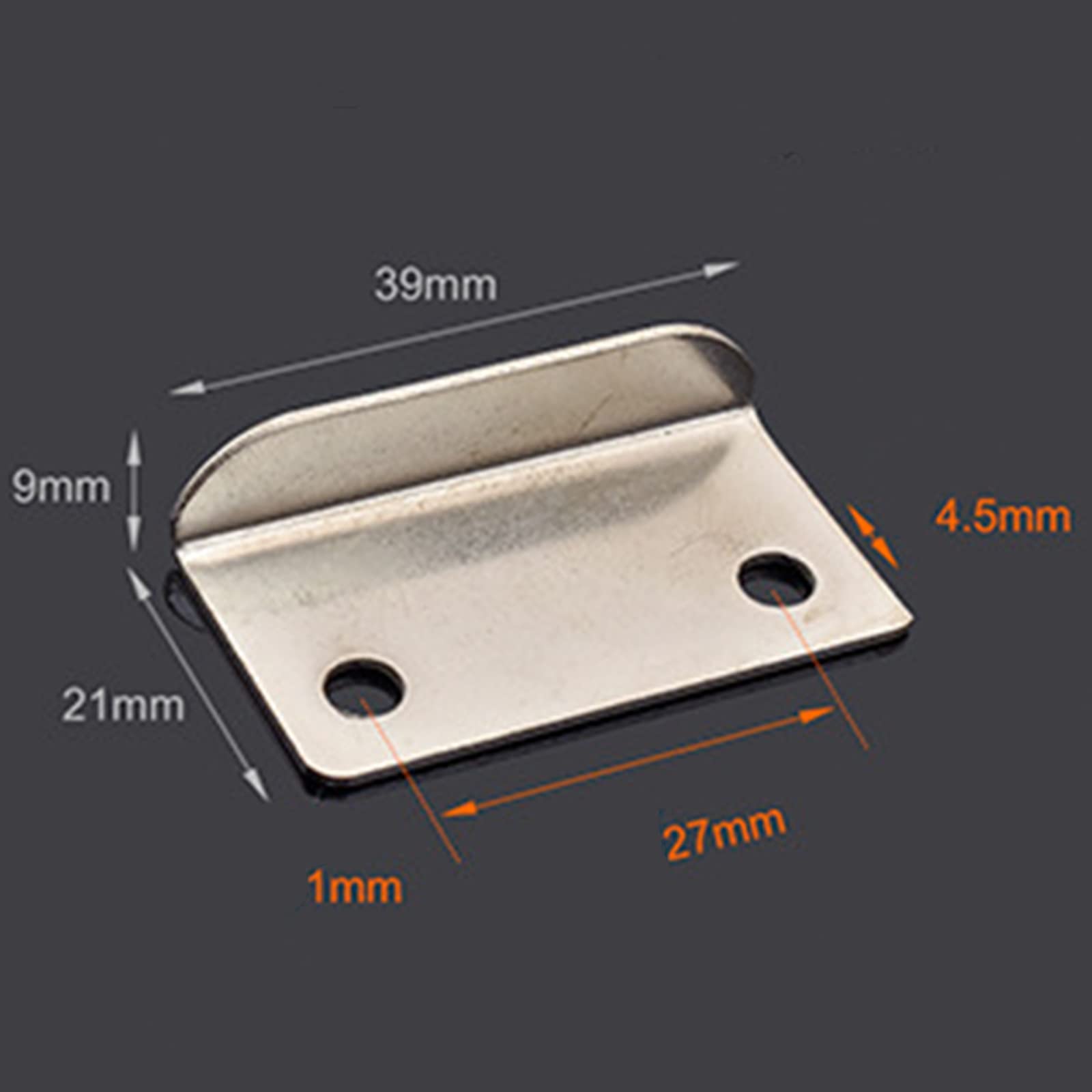 Eawfgtuw Lot De 10 Gâches De Tiroir En Métal Argenté à Angle