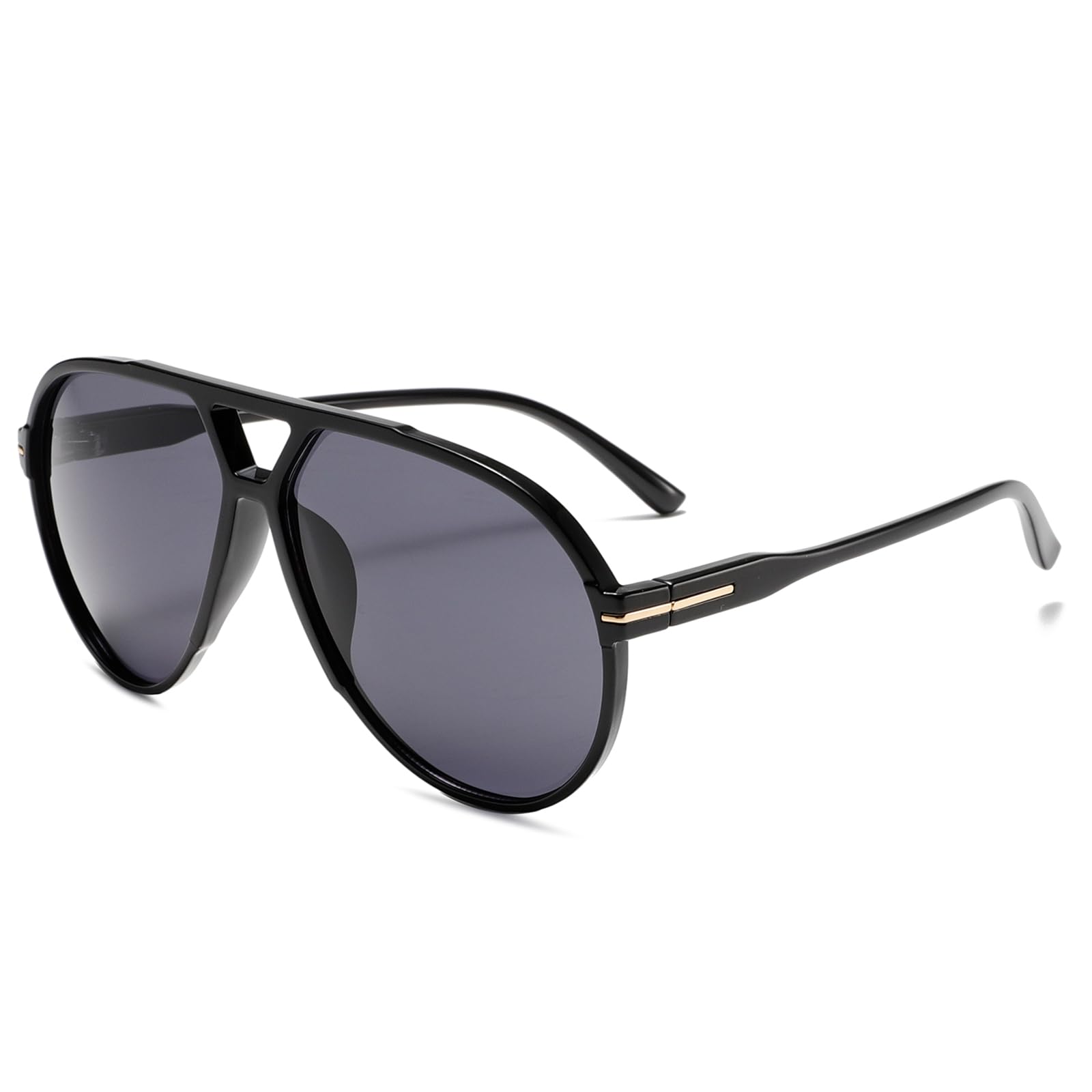 YAMEIZE Zeshoekige zonnebril voor vrouwen en mannen metalen frame retro vintage kleine jaren '70 onregelmatige bril, goud/grijs, 15 mm YAMEIZE Zeshoekige zonnebril voor vrouwen en mannen metalen frame retro vintage kleine jaren '70 onregelmatige bril, goud/grijs, 15 mm