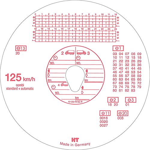 RNKVERLAG 3100 - Original HAUG Diagrammscheiben 125 100 (125 km/h Kombi), 1 Packung à 100 Stück