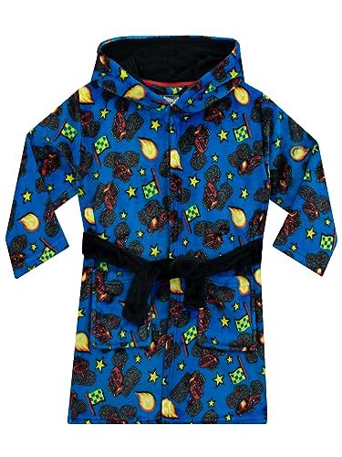 Blaze y las Máquinas Monstruo Bata para Niños | Bata de Monster Truck para Niños | Azul | 6-7 Años