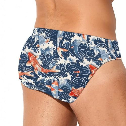 Japan Fish Waves Novelty Men's Brief Swimwear Pants Swimming Trunks Beach Shorts Underwear3