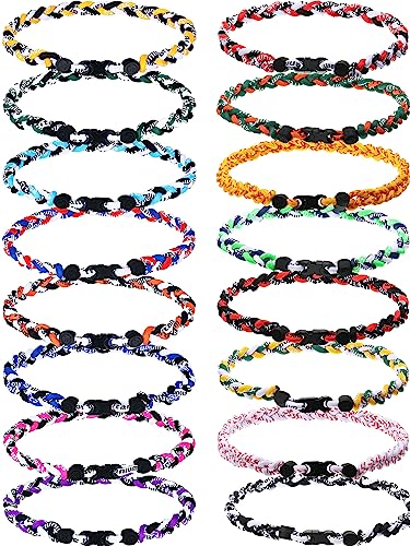mtlee baseball necklaces bulk 3 assorted colors braided rope tornado baseball necklace for sports team