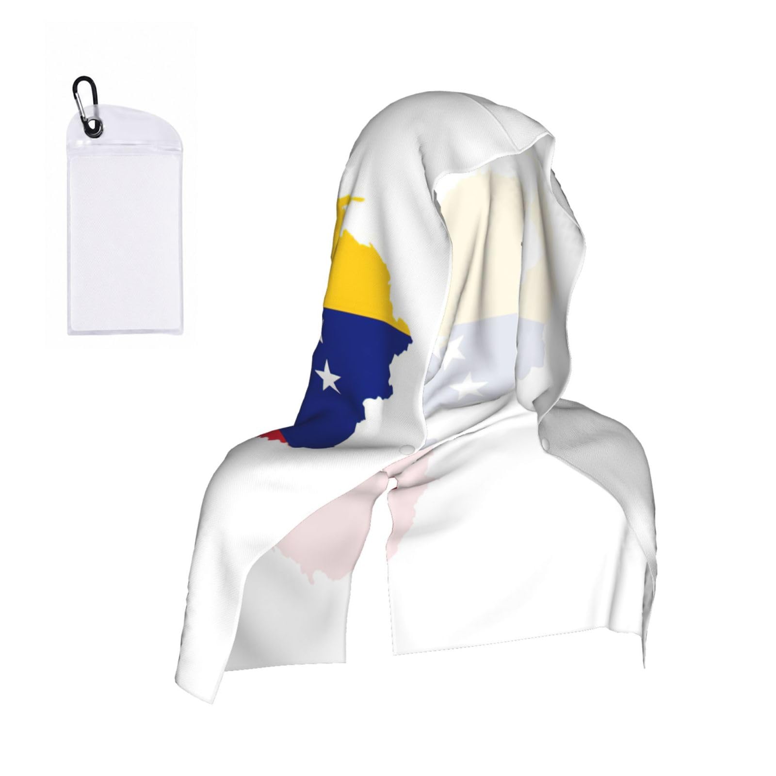 DUWAA Venezuela Flag Print Cooling Hooded Sports Towel, 30×60cm Quick Drying Summer Cool Head Wrap For Neck And Face