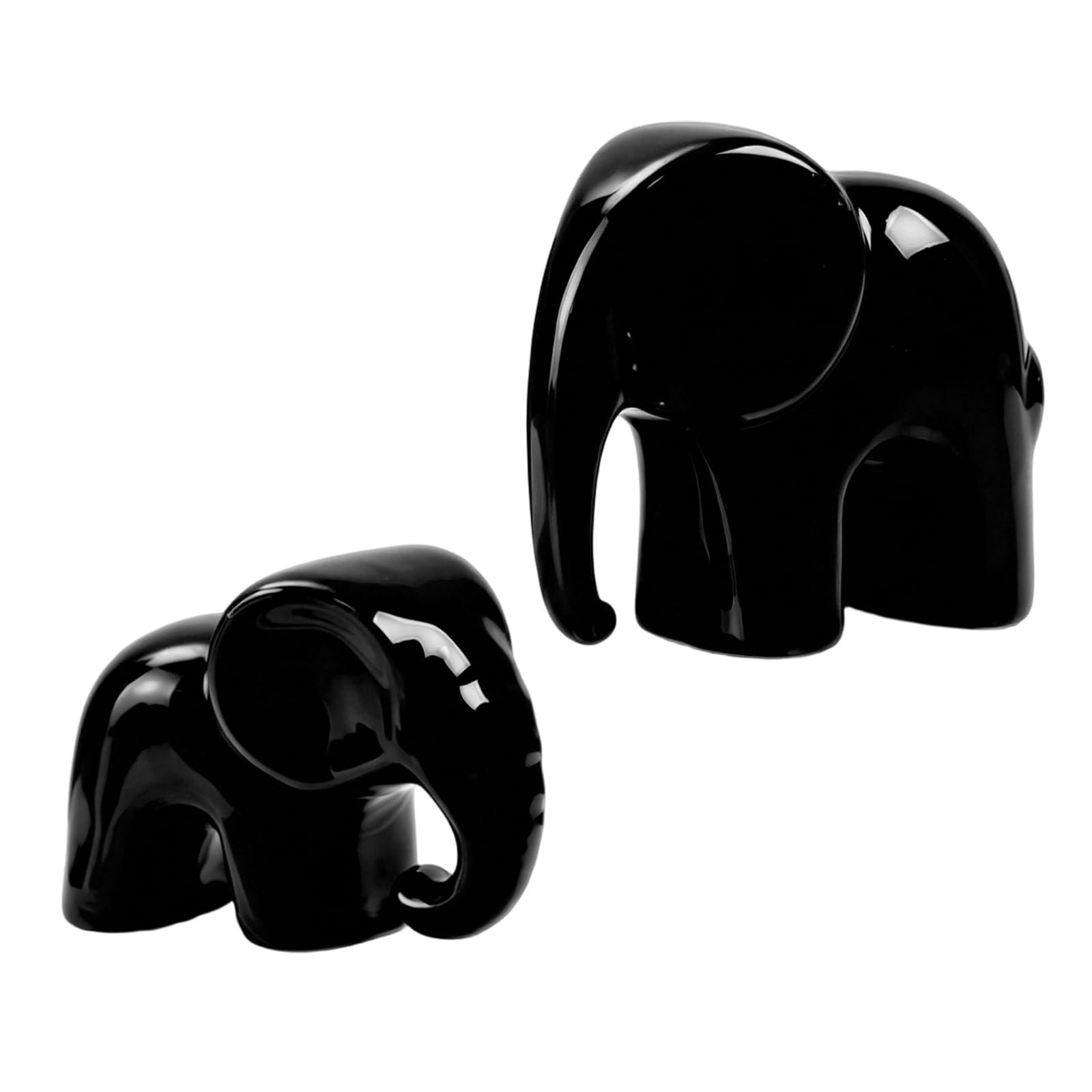 Tsophreniq Ceramic Elephant Statues Elephant Figurines Bring Good Luck Ornament for Home Decors Table Centerpieces Collectible Ceramic Figurine Home Decors