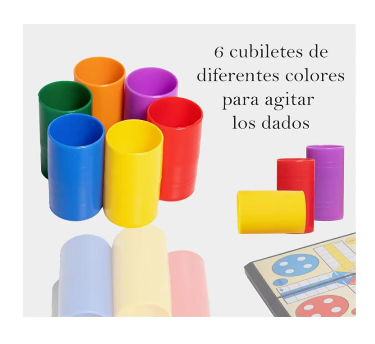 Oca y Parchís/Juego de Mesa 4-6 Jugadores/Juego Tradicional para Niños y Adultos/Reversible 2 en 1 Ambas Caras con fichas para 6 Jugadores 35x35cm