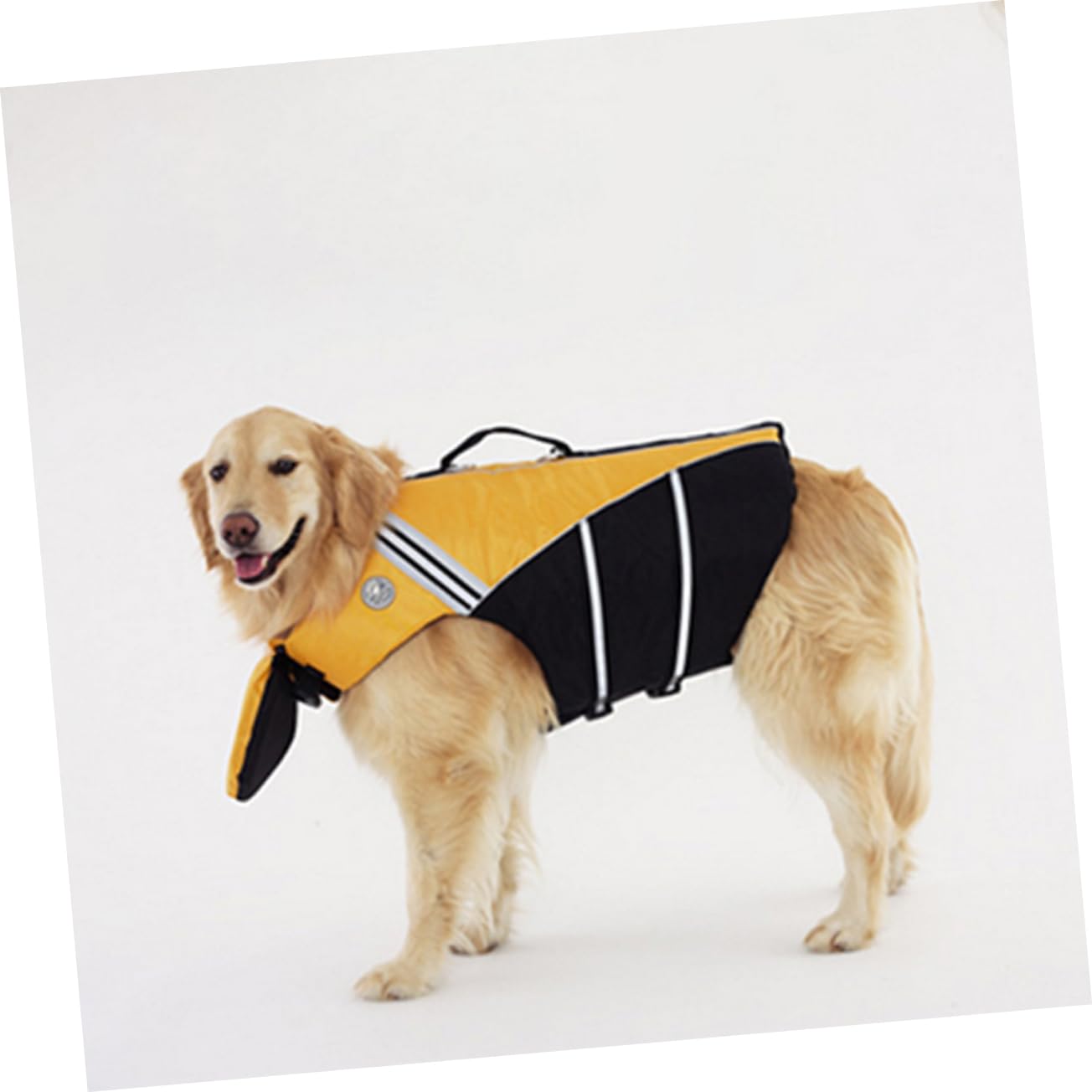 HOLIDYOYO Dog Stripe Float Flotation Puppy Water Vest Shape Dog Small Doggy Breed Pet Life Small Size Safety Lifesaver Reflective Vest Rescue Beach Reflective Swimming Pet Yellow