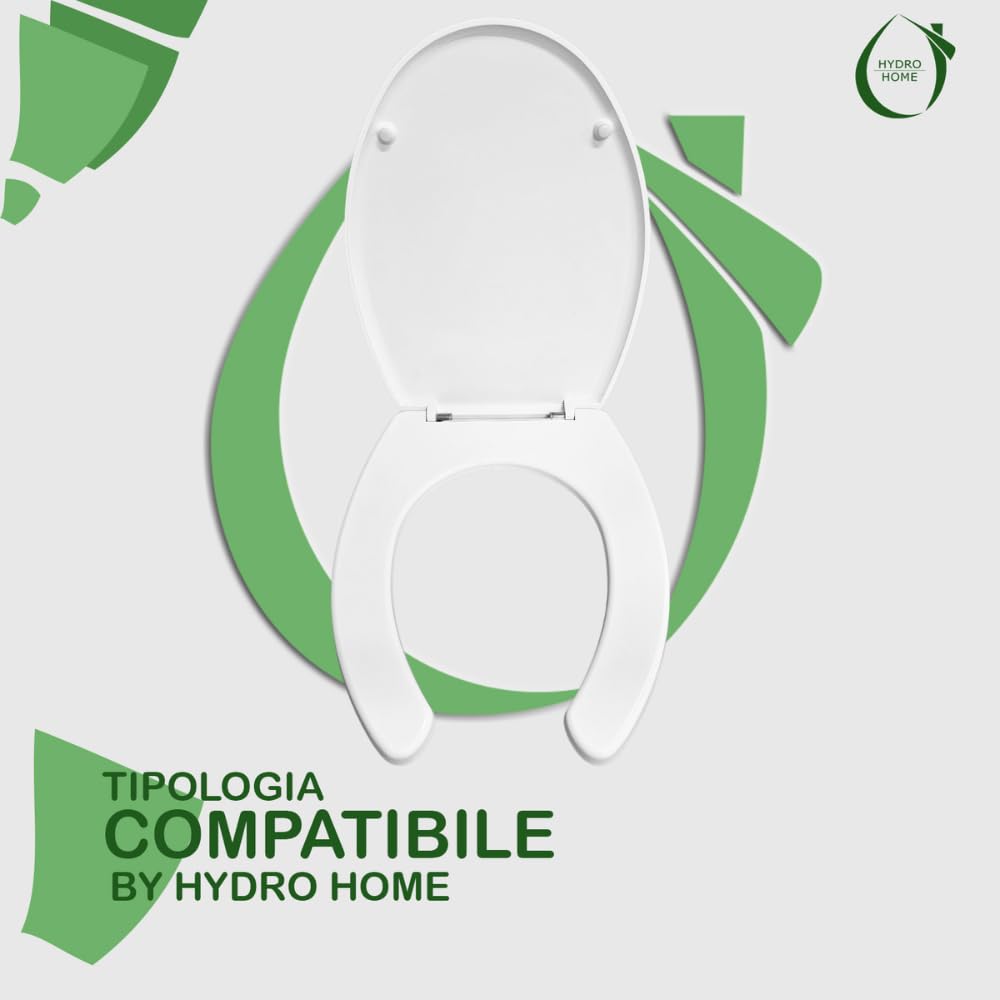 Copriwater Sedile Wc Disabili TD31 compatibile con vari modelli, In Plastica Termoindurente,Colore Bianco MADE IN ITALY