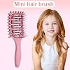 Curl Defining Brush for Curly Hair, Vented Detangling Hair Brush for Wet and Dry Styling, Curved Brush for Shaping and Smoothing Curl Clumps, Lightweight Hair Brush (2Pcs Green)