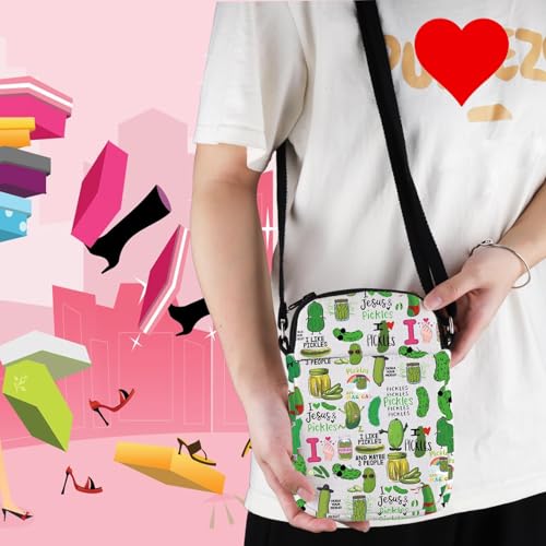 FEELMEM Pickles Gift Vegetarian Gift Pickle Lovers Crossbody Purse Bag Pickled Food Enthusiasts Gift Pickle Canning Gift3