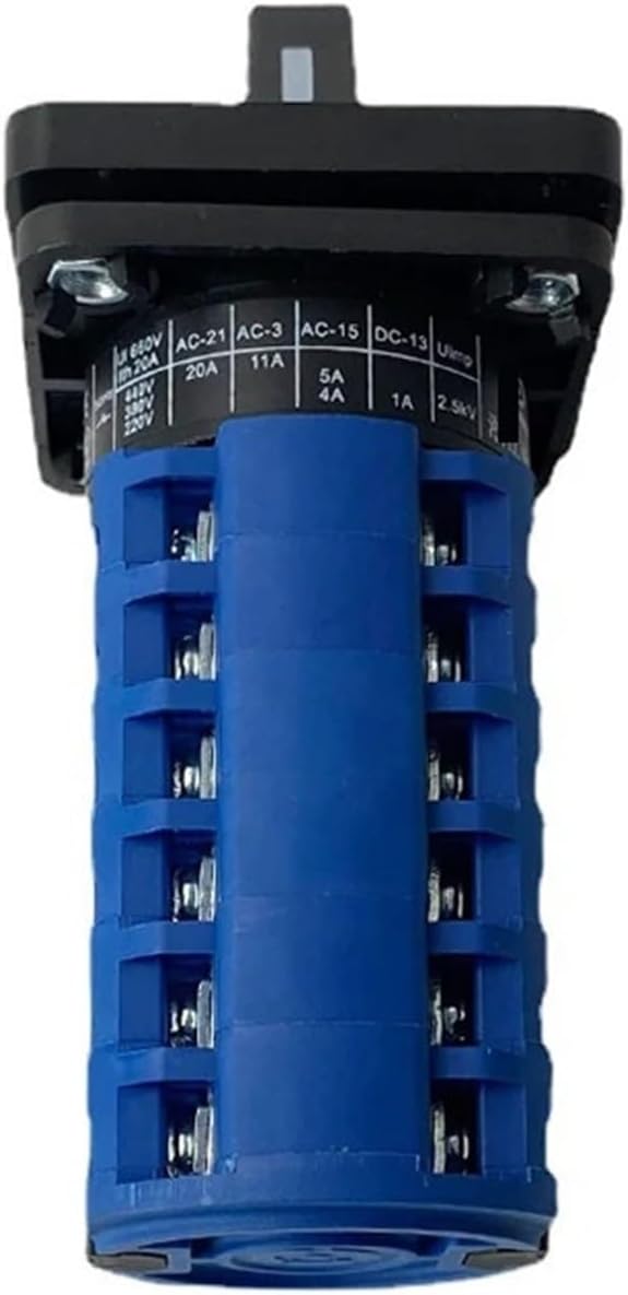YMW26-20/6 Cam Switch Twelve-Gear 12 Positions Six-Section 6 Poles Single-Wire Power Circuit Switching Selector