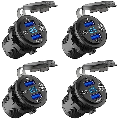Cargador de coche USB de carga rápida 3.0 con interruptor para camión