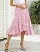 FUNJULY Maternity Skirt Womens Swing Skirt Maternity Outfits Pregnancy Skirt Long Beach Skirt Maternity Dress for Photoshoot L-Pinks