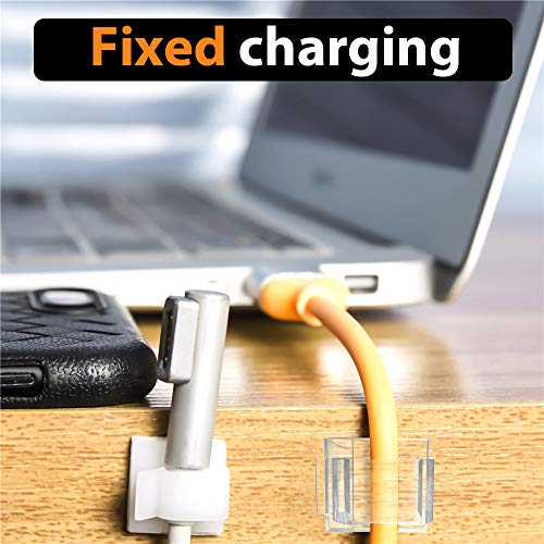 50Pcs Cable Clips, Adhesive Cable Organizer Cord Holder, Durable Strong Cable Wire Management For Car, Office And Home (Transparent) #TOP4