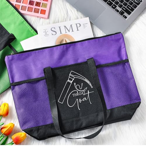Image of 6 Pcs Team Appreciation Tote Bags Pocket for Women Employee Appreciation Gifts for Nurses Volunteer Cowork