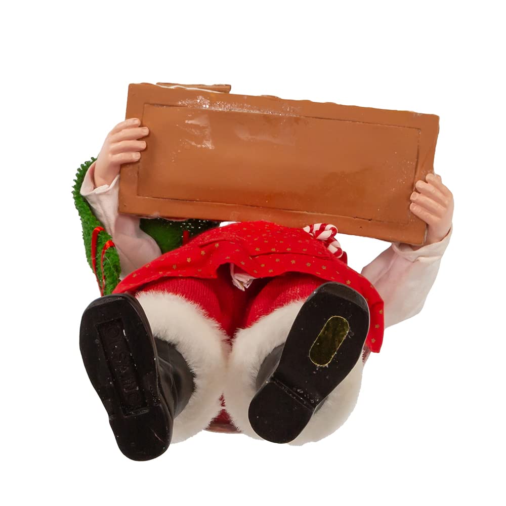 Kurt Adler Père Noël en Tissu avec Train en Pain d'épice 28 cm