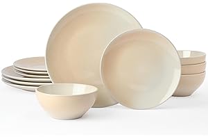 Famiware Beige Plates and Bowls Set for Every Kitchen