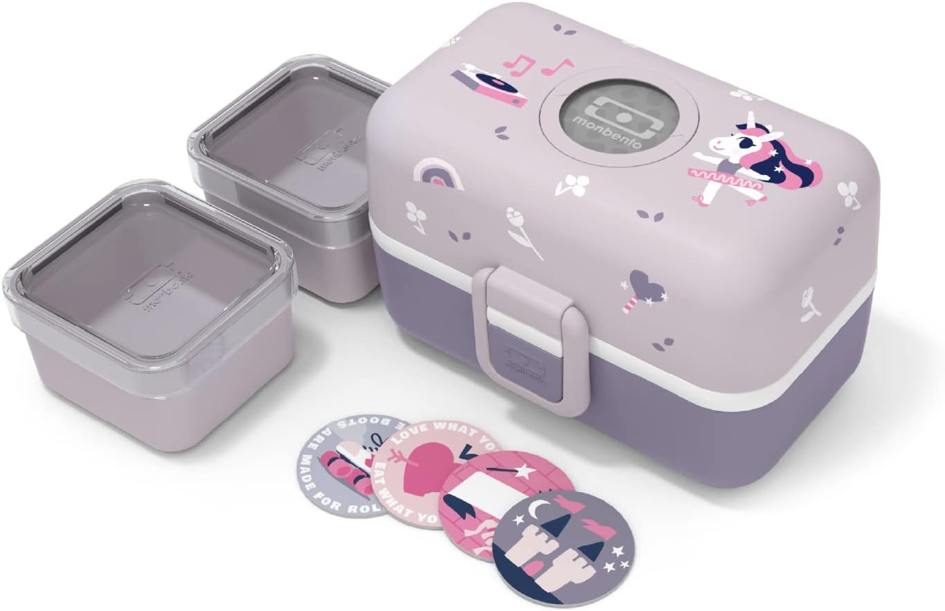 monbento Kids Lunch Box MB Tresor Unicorn Bento Box with 3