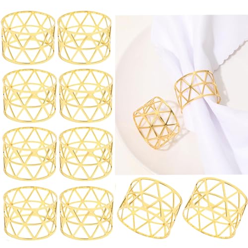 10 Pezzi Anelli Portatovaglioli Metallo, 3 X 4,5 Cm Portatovaglioli Di Natale, Portatovaglioli Anello, Fermagli Per Tovaglioli, Per Decorazione Da Tavolo, Festa Di Matrimonio