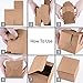 MESHA Recyclable Kraft Gift Boxes 5x5x3.5'',100 PC Brown Gift Boxes with Lids for Bridesmaid Proposal,Godmother, Mother's Day,Groomsmen Proposal,Wedding, Birthday, Party Favor