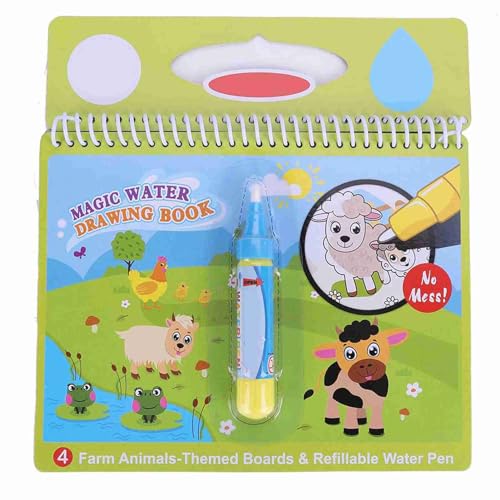 WassermalbuchWasser Malbuch Doodle Magisch Tragbar Wasserstift Kinder...