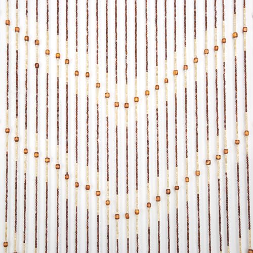 CHZIMADE Beaded Door Curtain Bamboo Wooden Fly Curtain Screen 27 Lines String Bead Curtain for Doorway 175x90CM - Image 2