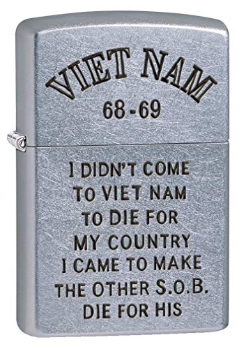 Zippo Encendedor Vietnam Trench Art Street Chrome 80784 miniatura 1