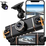 4 Channel Dash Cam, 4K + 3 x 1080P Front/Rear/Inside/Side 360°View