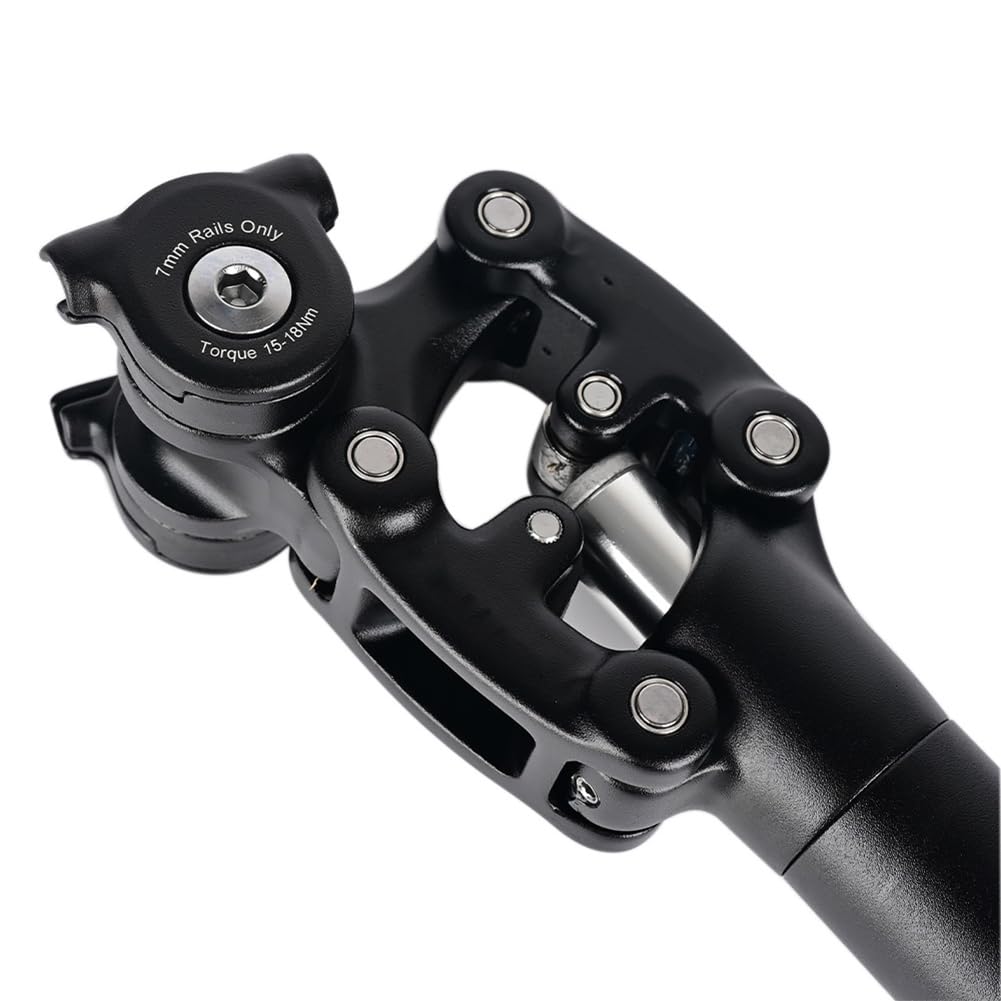 Shock - Tija para sillín de bicicleta, 350 mm x 27,2/30,9/31,6 mm, suspensión de bicicleta, tija de sillín de viaje, resistente a los golpes, tubo de tija de sillín de bicicleta de montaña de