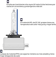 Vista 5 de Lámpara de faros Xenon HID D1S D3S - 4300K 6000K 8000K - 2 unidades - Sinoparcel, 8000k