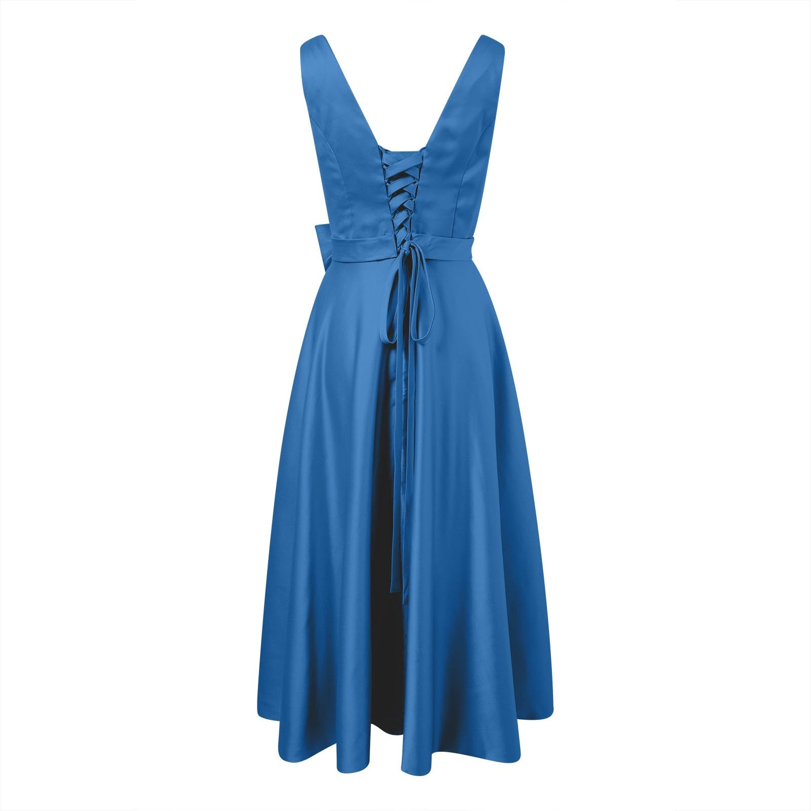 Elegante Vestido de Noche Formal en Satén para Banquetes y Celebraciones con Tejido de Lujo y Diseño Sofisticado