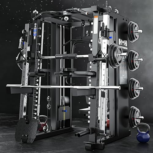 Image of Strength Smith Machine Squat Rack Pull Up Bar Upper Body Strength Training Leg Developer Commercial Home Gym Strength Training (R8 PRO Package 4) (R8 Pro Smith Machine)