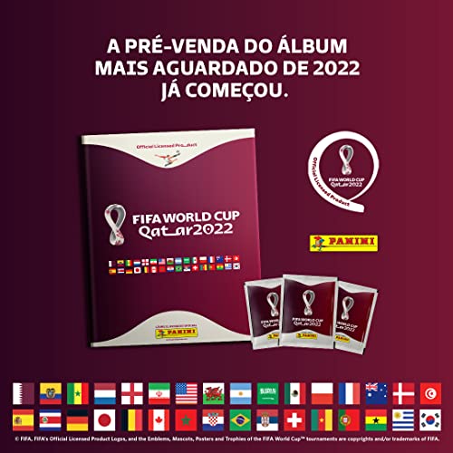 Kit C/ 1 Álbum Brochura + 10 Envelopes de Figurinhas da Copa Do Mundo Qatar 2022