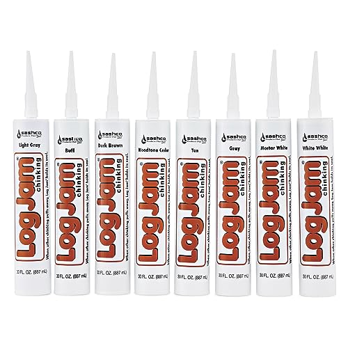 Sashco LJC29GR Log Jam Chinking Caulk, tubos de 29oz, gris miniatura 1