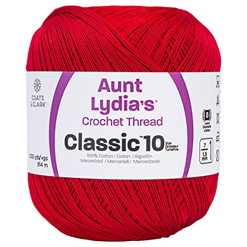Image of Aunt Lydia 151.0494 Value Crochet Thread, Victory Red