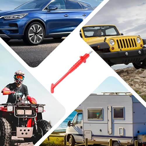 Image of Car Tire Valve Stem Puller, No Scratch Auto Valve Stem Remover & Installer Core Tool, Vehicle Tyre Valve Repair Tool Accessories, Universal for SUV Motorcycle Truck (Red)