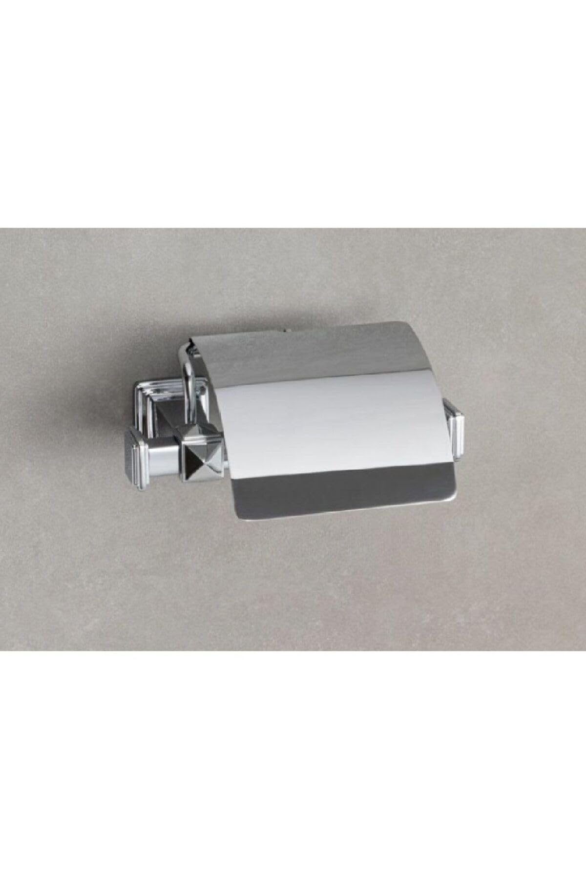 System Dorık Kapaklı Tuvalet Kağıtlığı Krom Renk 67X126X167 Mm