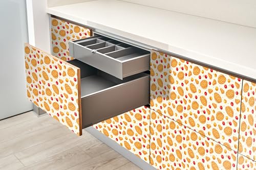 Autocollant 100x50 cm Wallfluent adhésif et lavable pour relooking meuble